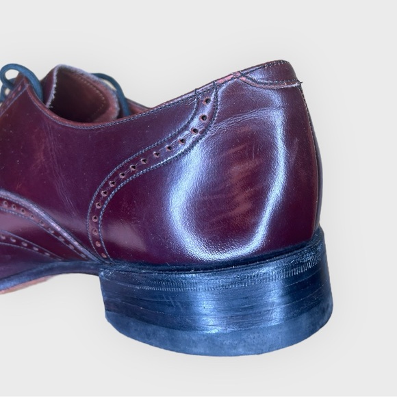 DACK men’s  maroon wingtip dress shoe - Picture 7 of 11